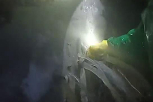 扬州消防水池堵漏现场